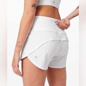 Lululemon Speed Up Short Long High-Rise 4”
White